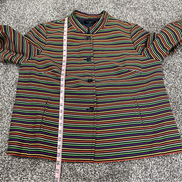 Talbots Rainbow Striped Blazer Button Up Jacket Women’s Size‎ Large - Picture 8 of 8